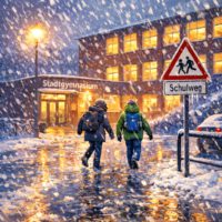 Winterlicher Schulstart am Montag